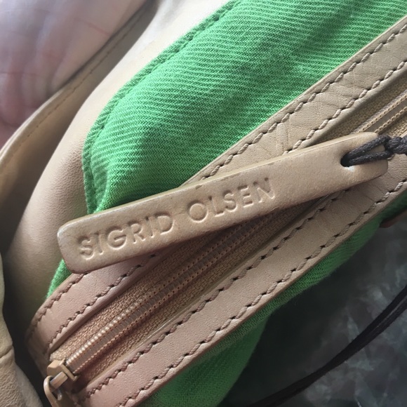 Sigrid Olsen Camel Leather Hobo Style Bag - Picture 4 of 6